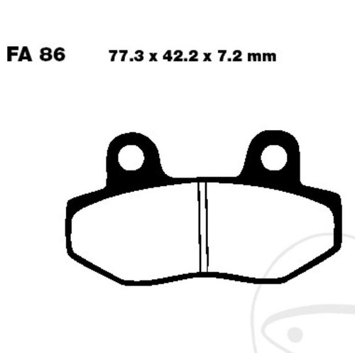 Pastiglie freno ebc fa086 - pastiglie,
